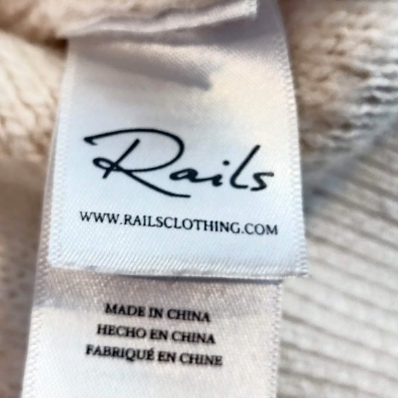 Rails Womens S Chance Ivory Pink Mixed Animal Cotton Wool Cashmere Blend Sweater - Picture 7 of 10